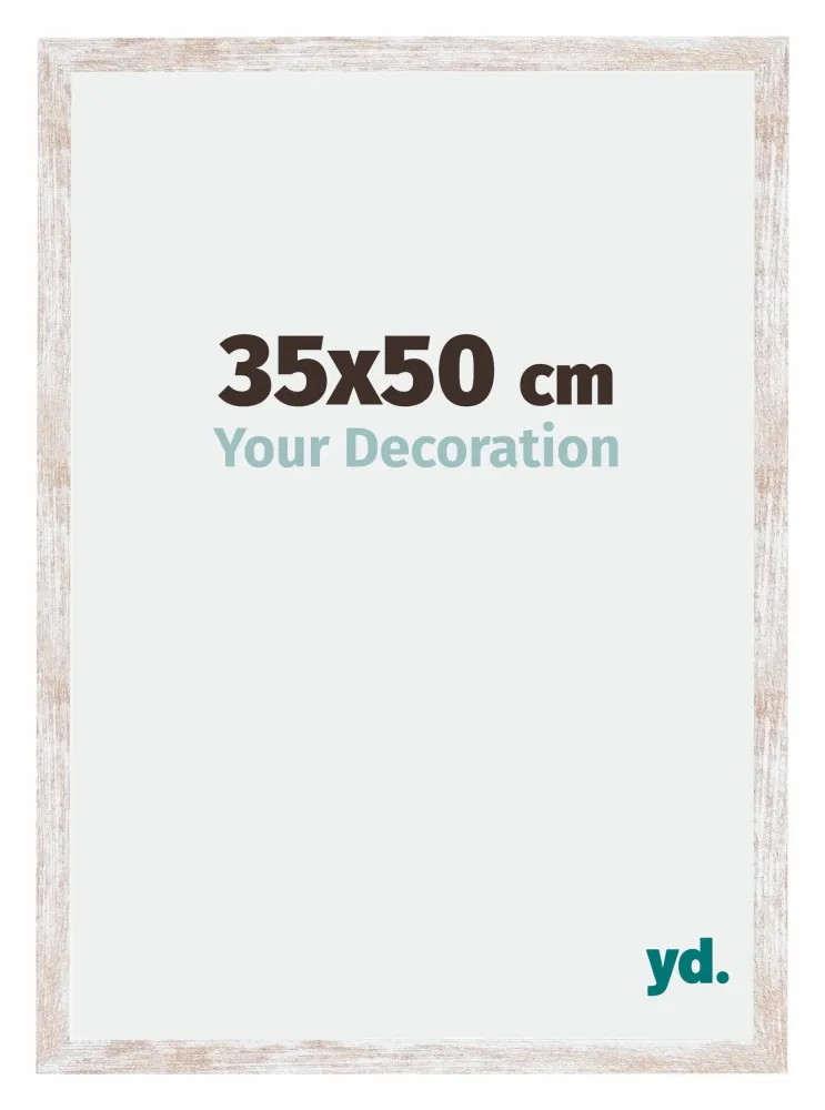 Bilderrahmen 35x50 cm - White Wash - MDF - Catania