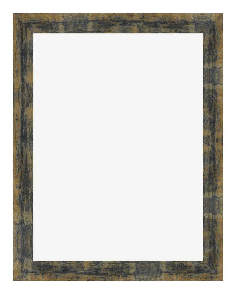 Bilderrahmen 36x48 cm - Blau Gold Meliert - MDF - Pisa