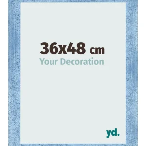 Bilderrahmen 36x48 cm - Hellblau Gewischt - MDF - Pisa