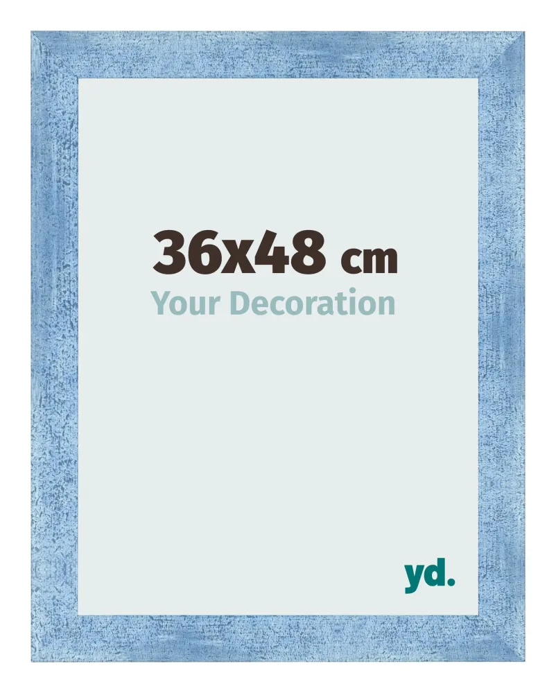 Bilderrahmen 36x48 cm - Hellblau Gewischt - MDF - Pisa