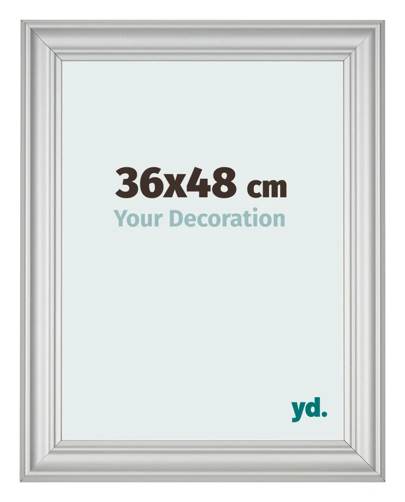 Bilderrahmen 36x48 cm - Silber Matt - MDF - Lazio