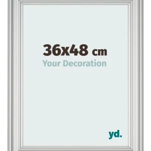 Bilderrahmen 36x48 cm - Silber Matt - MDF - Lazio