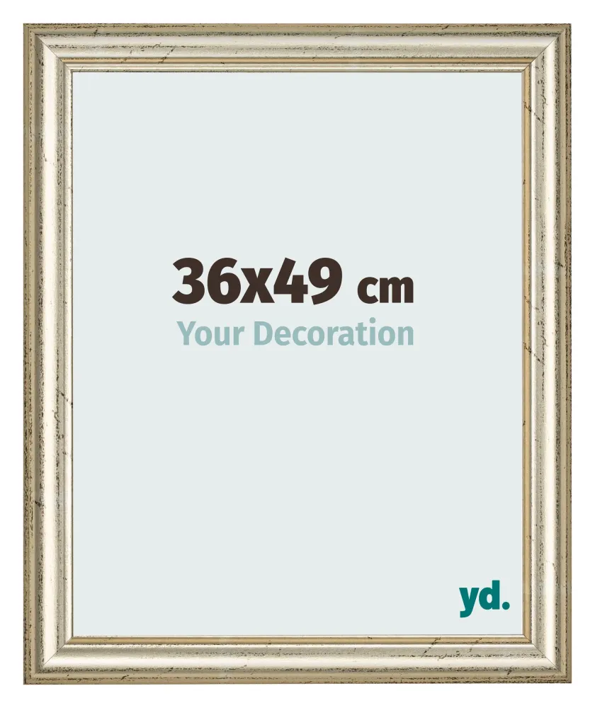 Bilderrahmen 36x49 cm - Metallglanz - MDF - Lazio