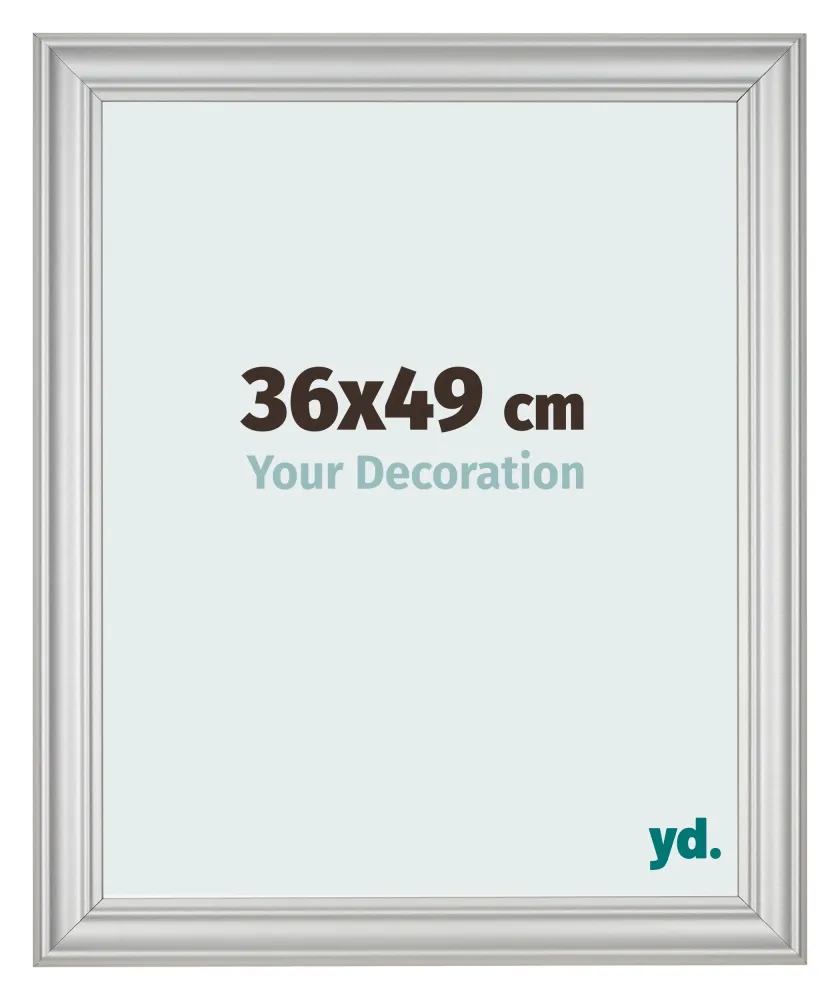 Bilderrahmen 36x49 cm - Silber Matt - MDF - Lazio