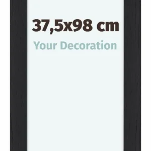 Bilderrahmen 37,5x98 cm - Schwarz Gemasert - MDF - Como