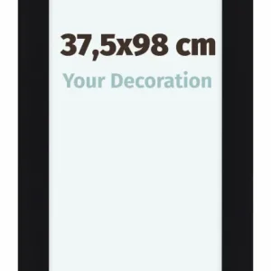 Bilderrahmen 37,5x98 cm - Schwarz Hochglanz - MDF - Como