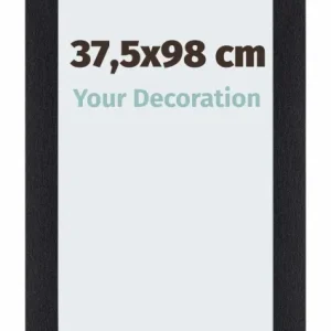 Bilderrahmen 37,5x98 cm - Schwarz Matt - MDF - Mura