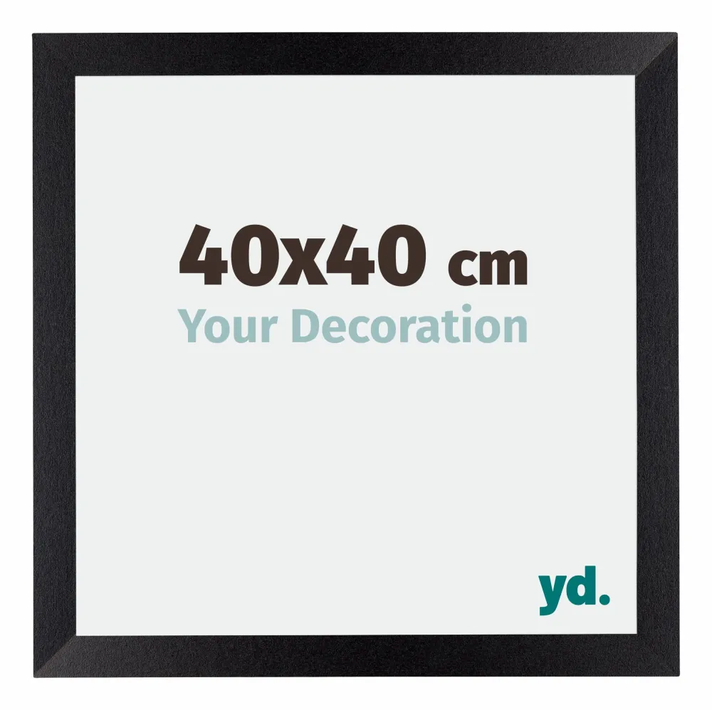 Bilderrahmen 40x40 cm - Schwarz Matt - MDF - Mura