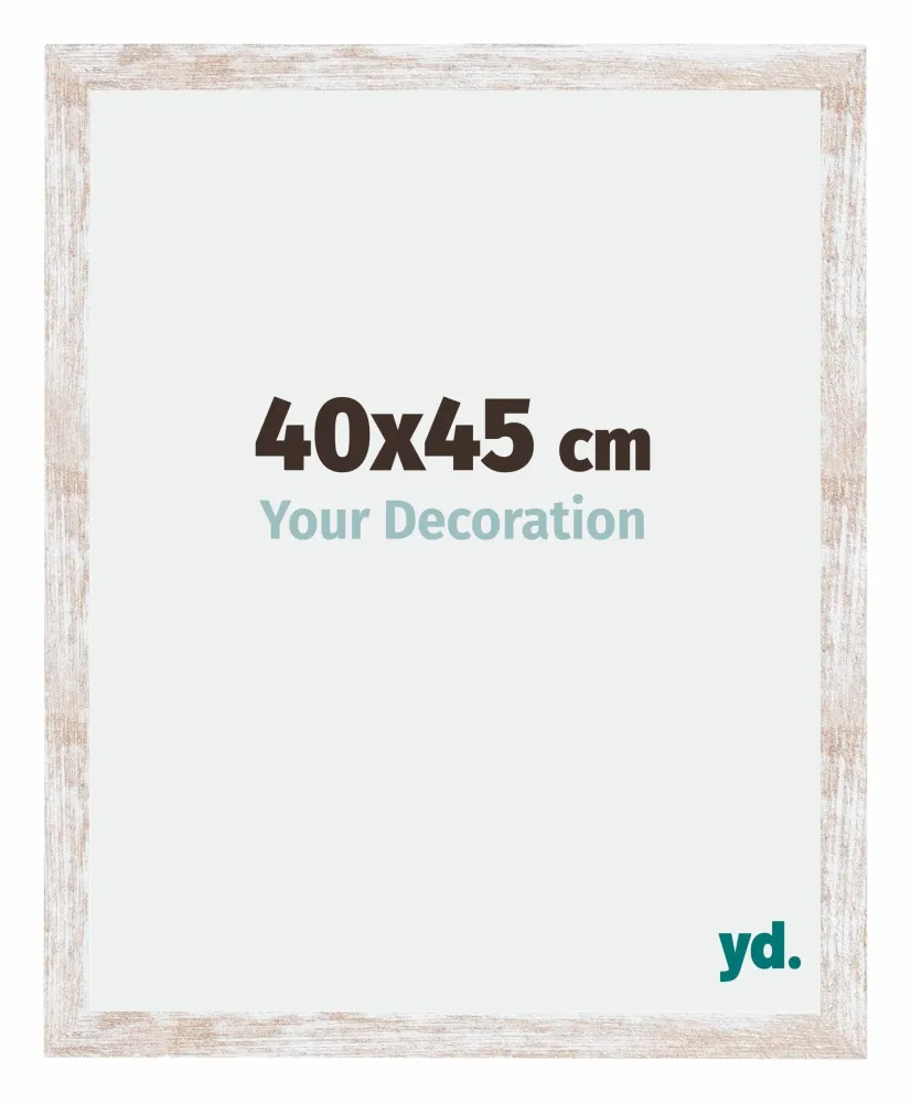 Bilderrahmen 40x45 cm - White Wash - MDF - Catania