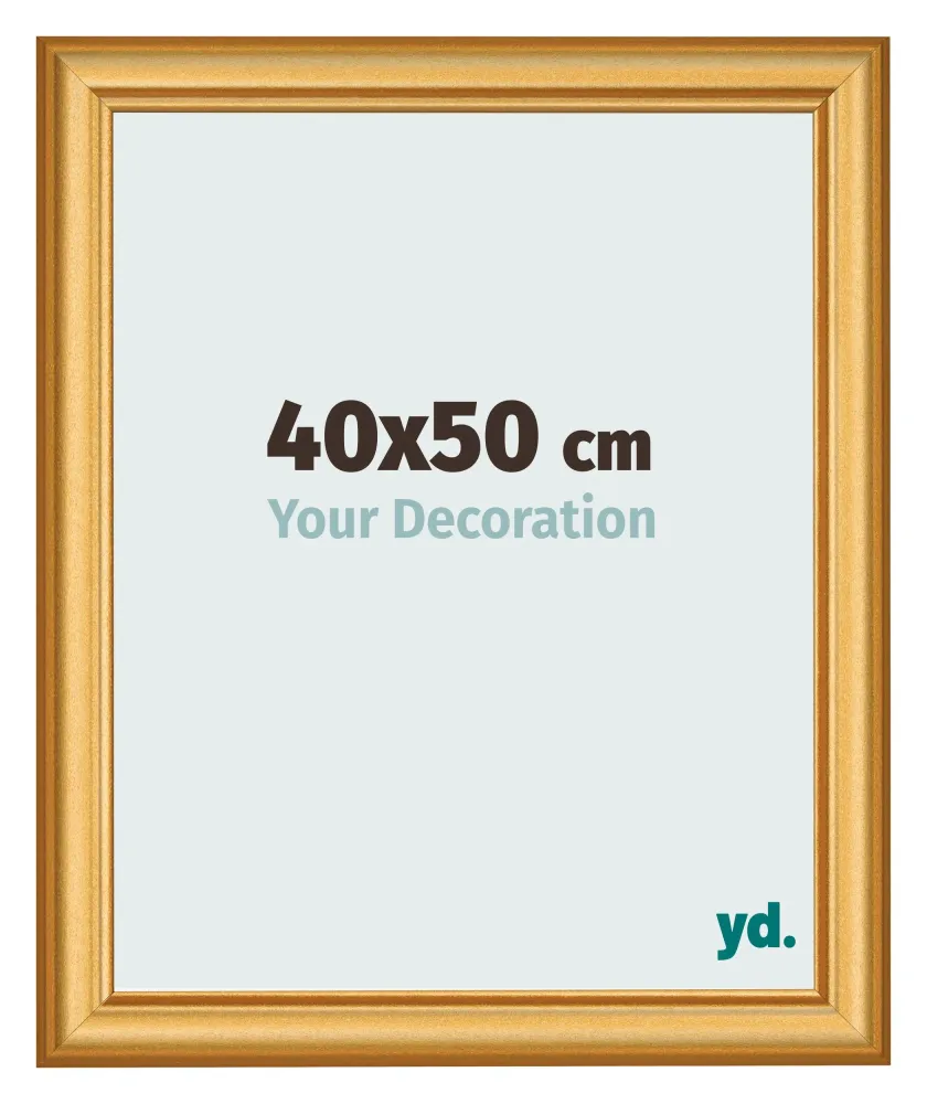 Bilderrahmen 40x50 cm - Gold Matt - MDF - Lazio
