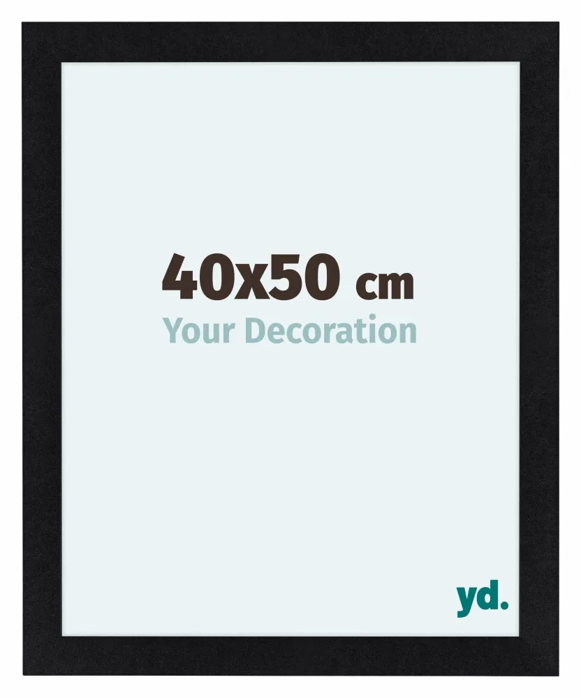 Bilderrahmen 40x50 cm - Schwarz Matt - MDF - Como