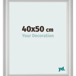 Bilderrahmen 40x50 cm - Silber Matt - MDF - Lazio