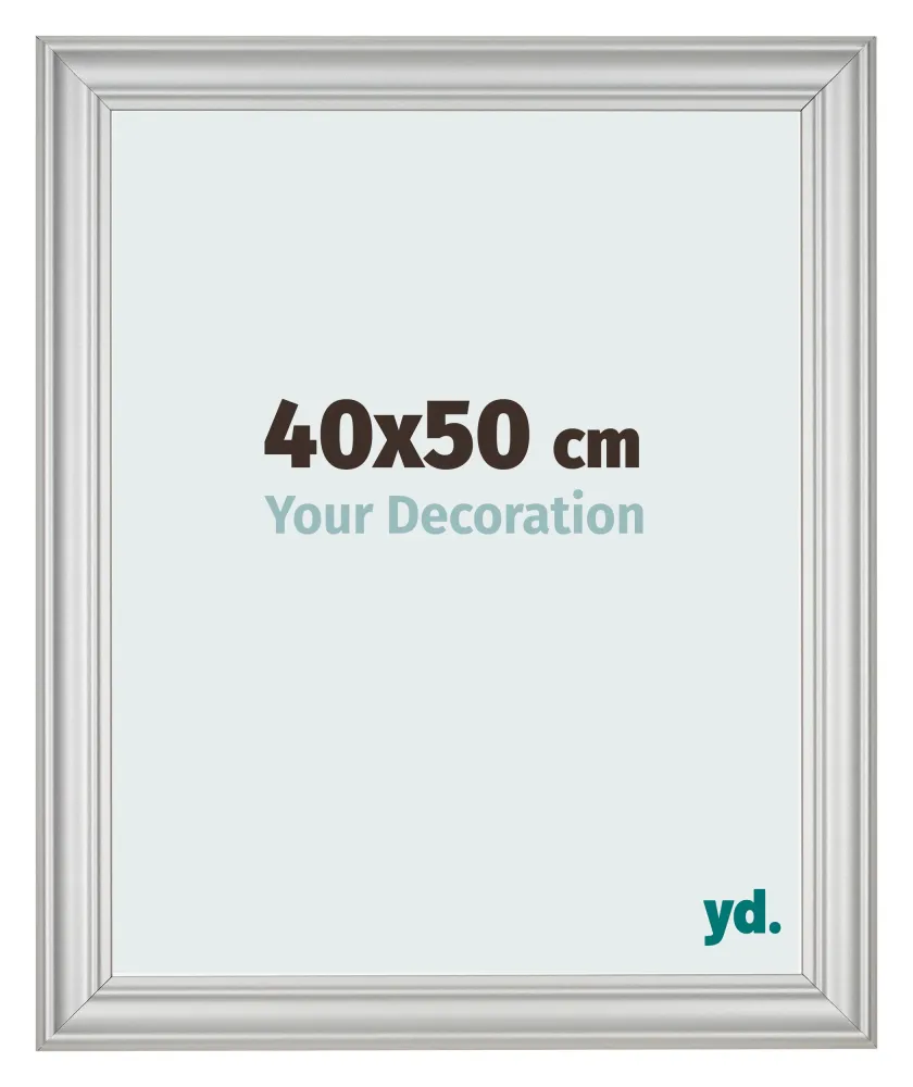 Bilderrahmen 40x50 cm - Silber Matt - MDF - Lazio