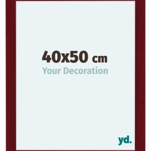 Bilderrahmen 40x50 cm - Weinrot Gewischt - MDF - Como