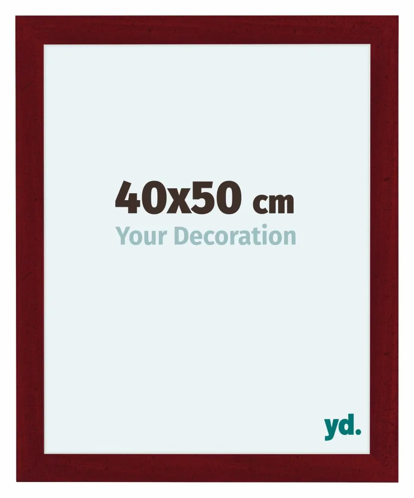 Bilderrahmen 40x50 cm - Weinrot Gewischt - MDF - Como