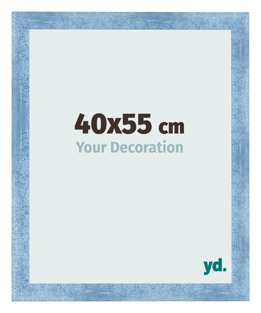 Bilderrahmen 40x55 cm - Hellblau Gewischt - MDF - Pisa