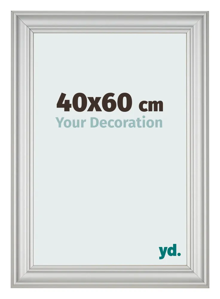 Bilderrahmen 40x60 cm - Silber Matt - MDF - Lazio