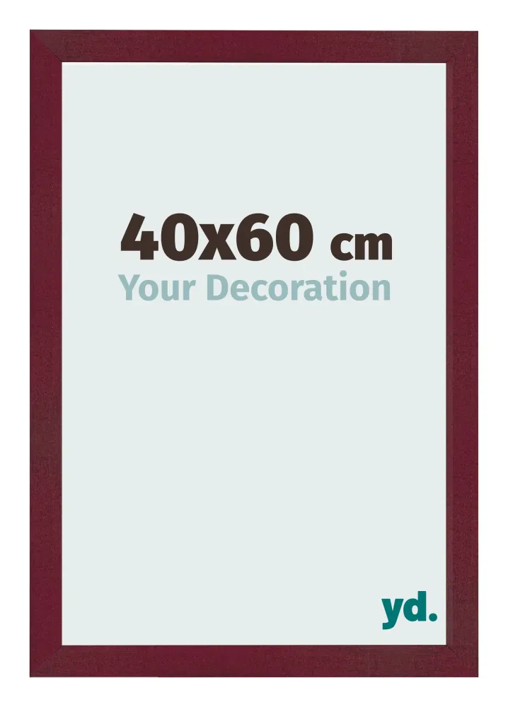 Bilderrahmen 40x60 cm - Weinrot Gewischt - MDF - Bologna