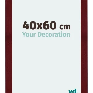 Bilderrahmen 40x60 cm - Weinrot Gewischt - MDF - Mura