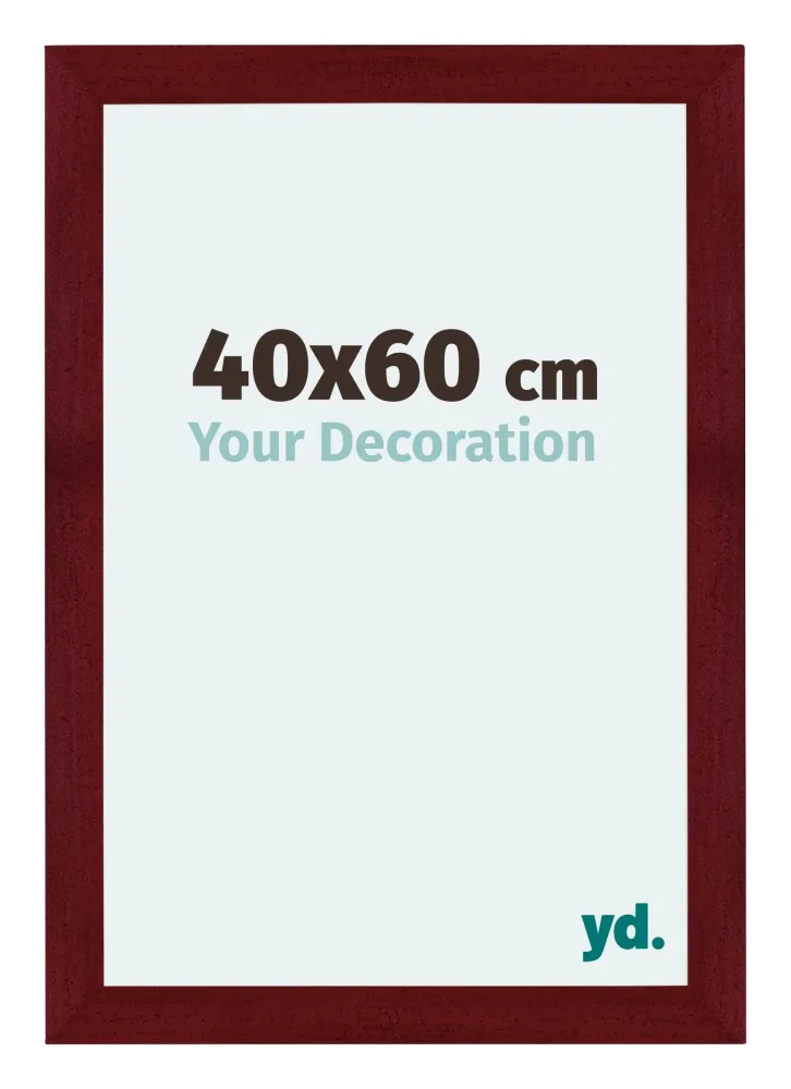 Bilderrahmen 40x60 cm - Weinrot Gewischt - MDF - Mura