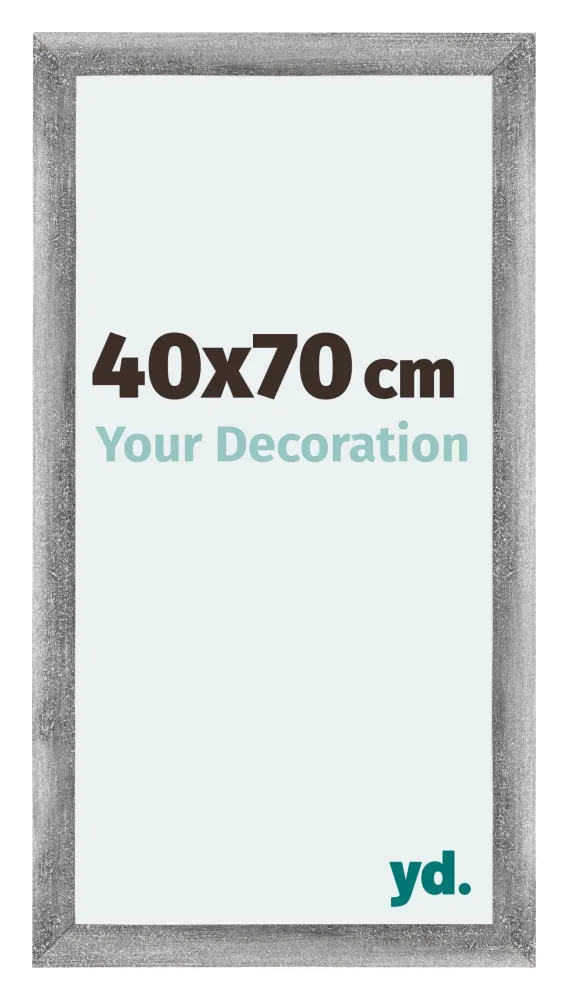 Bilderrahmen 40x70 cm - Grau Gewischt - MDF - Mura