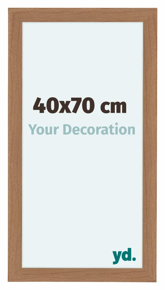 Bilderrahmen 40x70 cm - Nussbaum Hell - MDF - Como