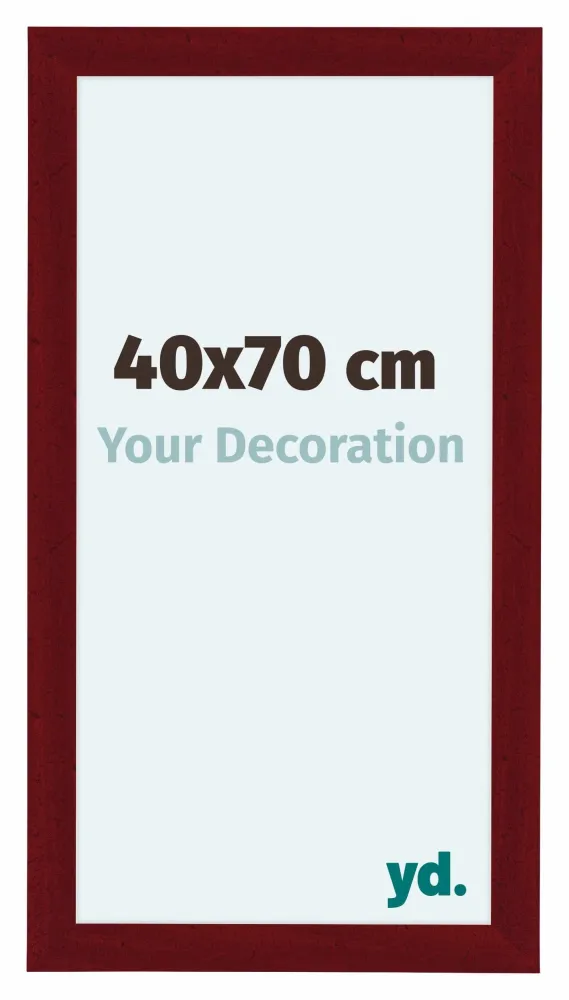 Bilderrahmen 40x70 cm - Weinrot Gewischt - MDF - Como