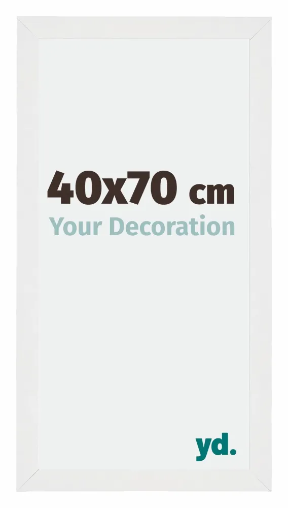 Bilderrahmen 40x70 cm - Weiss Hochglanz - MDF - Mura