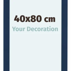 Bilderrahmen 40x80 cm - Dunkelblau Gewischt - MDF - Como