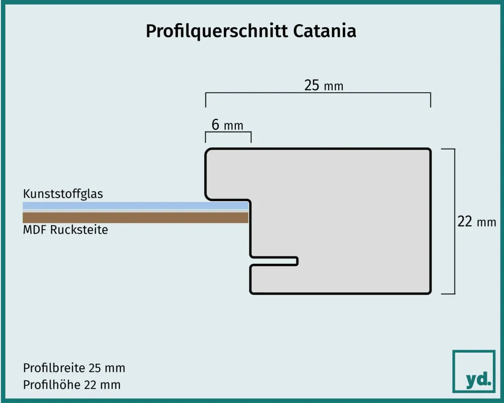 Bilderrahmen 40x80 cm - Eiche - MDF - Catania