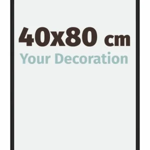 Bilderrahmen 40x80 cm - Schwarz Matt - Aluminium - New York - Aluminium - New York