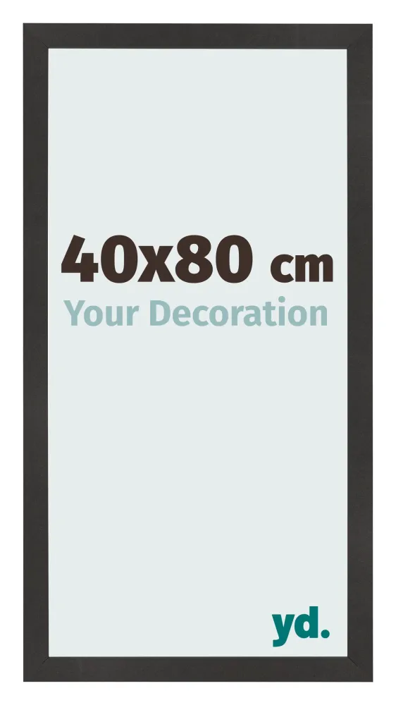 Bilderrahmen 40x80 cm - Schwarz Matt - MDF - Bologna