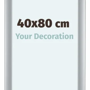 Bilderrahmen 40x80 cm - Silber Matt - MDF - Como