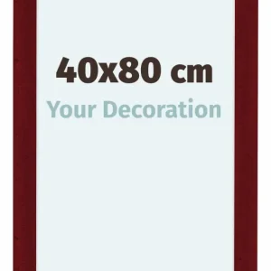 Bilderrahmen 40x80 cm - Weinrot Gewischt - MDF - Como