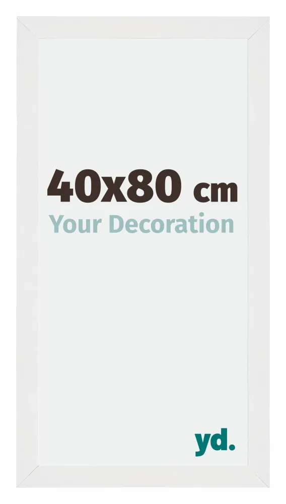 Bilderrahmen 40x80 cm - Weiss Hochglanz - MDF - Mura