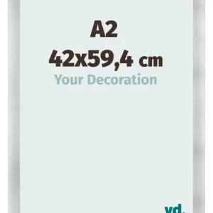 Bilderrahmen A2 - 42x59,4 cm - Aluminium Gebürstet - MDF - Pisa