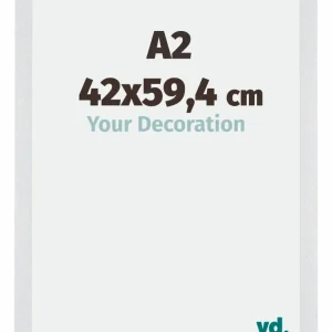Bilderrahmen A2 - 42x59,4 cm - DIN A2 - Aluminium - Gebürstet - MDF - Mura