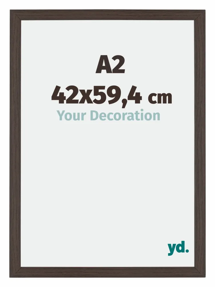 Bilderrahmen A2 - 42x59,4 cm - DIN A2 Eiche Dunkel - MDF - Mura