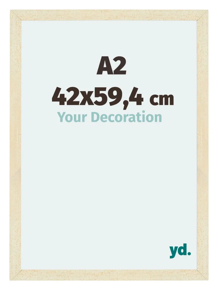 Bilderrahmen A2 - 42x59,4 cm - DIN A2 Sand Gewischt - MDF - Mura