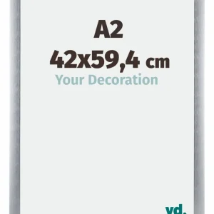 Bilderrahmen A2 - 42x59,4 cm - DIN A2 Silber Gebürstet - Aluminium - Tucson