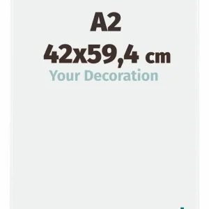 Bilderrahmen A2 - 42x59,4 cm - DIN A2 Weiß Hochglanz - Kunststoff - Evry