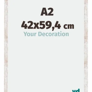 Bilderrahmen A2 - 42x59,4 cm - DIN A2 White Wash - MDF - Catania