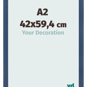 Bilderrahmen A2 - 42x59,4 cm - Dunkelblau Gewischt - MDF - Pisa