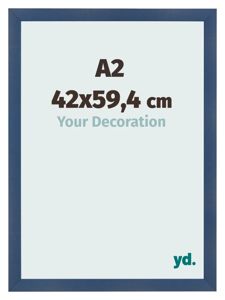Bilderrahmen A2 - 42x59,4 cm - Dunkelblau Gewischt - MDF - Pisa