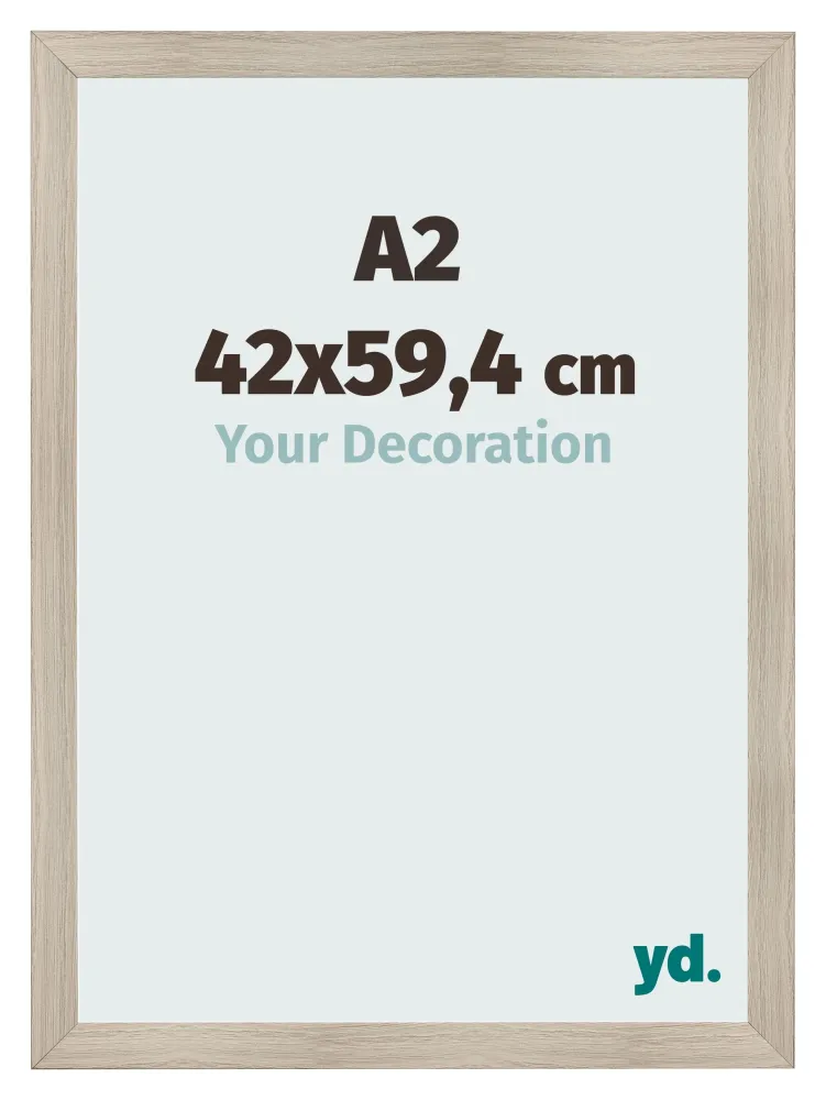 Bilderrahmen A2 - 42x59,4 cm - Eiche Hell - MDF - Pisa