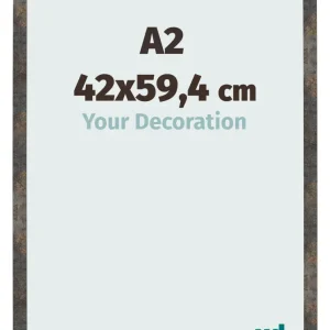 Bilderrahmen A2 - 42x59,4 cm - Oxidiertes Metall - MDF - Bologna