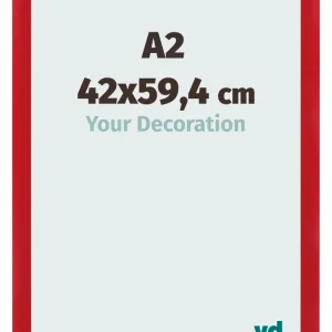 Bilderrahmen A2 - 42x59,4 cm - Rot - MDF - Pisa