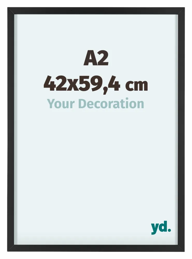 Bilderrahmen 42x59,4 cm - Schwarz - Aluminium - Virginia