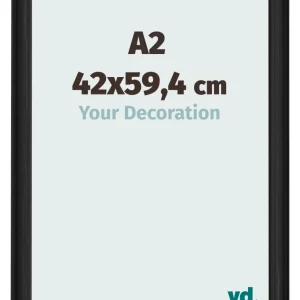 Bilderrahmen A2 - 42x59,4 cm - Schwarz Gemasert - MDF - Lazio