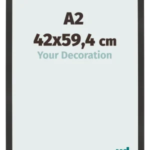 Bilderrahmen A2 - 42x59,4 cm - Schwarz Matt - MDF - Bologna